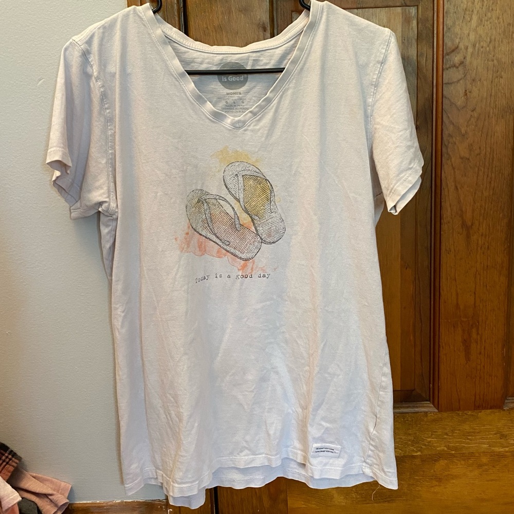 Life is Good White Tee